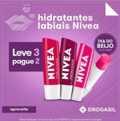 Hidratante Labial Nivea - Leve 3 pague 2 | R$12 (cada)