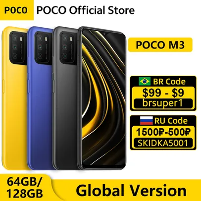 Smartphone Xiaomi Poco M3 - 4/64 | R$688