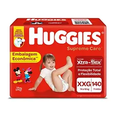 [REC] HUGGIES Fralda Supreme Care XXG - 140 fraldas, Cor: Vermelho