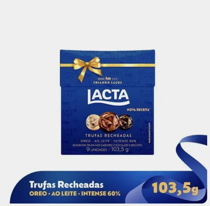 [AME SC R$ 12,19] LACTA trufas de chocolate sortidas 103,5g