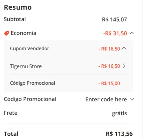 Imagem na descrição da promoção