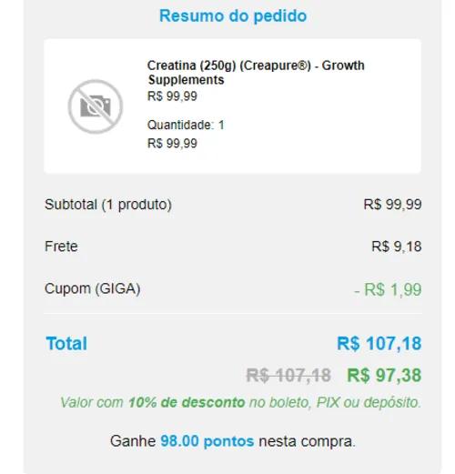 Imagen na descrição da promoção