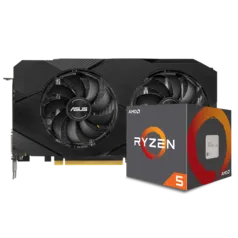 Kit Upgrade ASUS GeForce RTX 2060 OC EVO Dual + AMD Ryzen 5 5600X | R$6.649