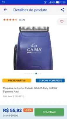 Máquina de Cortar Cabelo GA.MA Italy GM562 5 - R$56