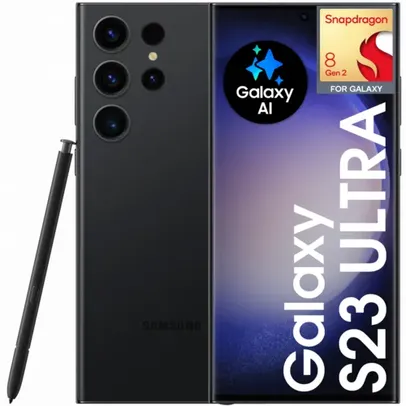 [R$ 3.988 COM MOEDAS/MAGALU] Smartphone Samsung Galaxy S23 ULTRA 5G 256GB 12GB RAM, Tela 6.8 Dynamic AMOLED2X 120Hz, IP68, Modo DEX, Snapdragon 8Gen2