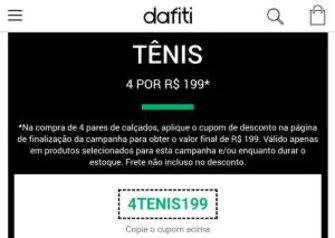 Tênis - 4 por $199