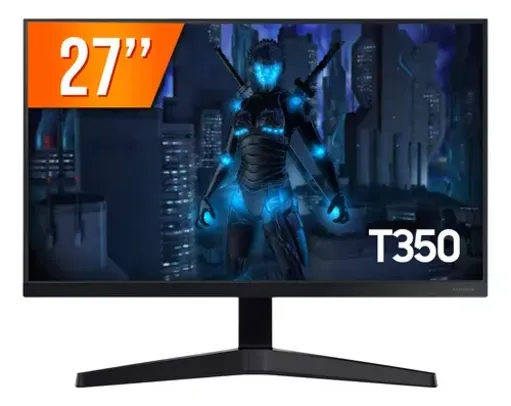 Monitor Gamer 27'' Fhd Freesync T350 Azul Escuro Samsung (R$ 685 PARCELADO 10X)