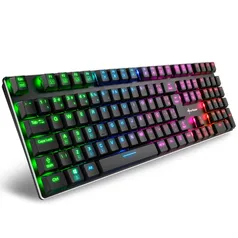 Teclado Mecânico Gamer Sharkoon PureWriter RGB, Switch Kailh Blue, ABNT2