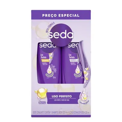 [APP] Kit Shampoo + Condicionador Seda Cocriações Liso Perfeito 325ml Cada