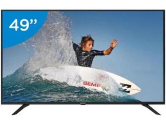 Smart TV 4K LED 49” Semp SK6000 Wi-Fi - Conversor Digital 3 HDMI USB por R$ 1804