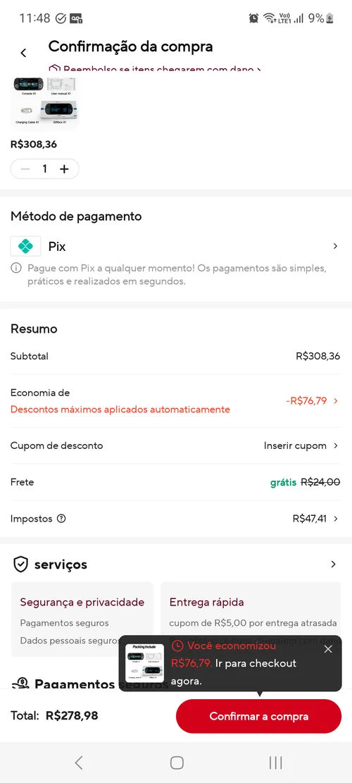 Imagem na descrição da promoção