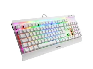 Teclado Gamer Sharkoon Shark Skiller Mech SGK3, RGB, Switch Kailh Brown, Branco - SKILLER-SGK3-RGB-b