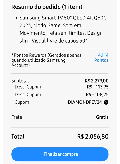 Imagem na descrição da promoção