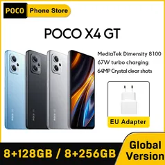 Poco X4 GT 5G Smartphone 8GB 128GB 144hz 64mp 67w Global Version 