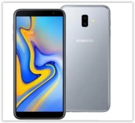 Smartphone Samsung Galaxy J6+ Prata 32GB, Tela infinita de 6", Dupla Câmera Traseira por R$ 881