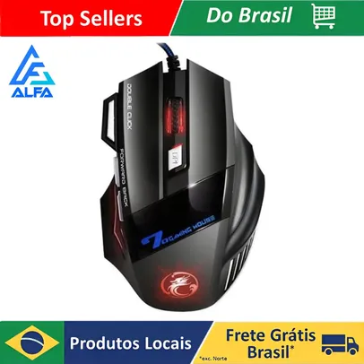 Mouse gamer laser x7 3200dpi original kapbom led usb 7 botões profissional KA 617