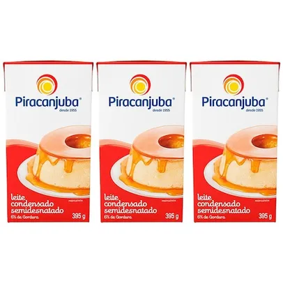 [VIP] 3 Leite Condensado Semidesnatado Piracanjuba 395 g - 3 Unidades