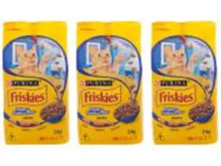 Kit Ração Premium para Gato Friskies Adulto 3 pacotes de 3kg