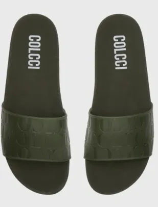 Chinelo Slide Colcci Logo Verde