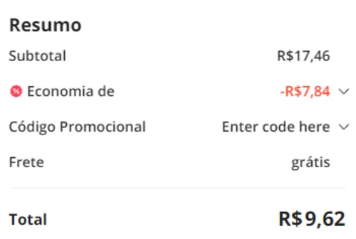 Imagem na descrição da promoção