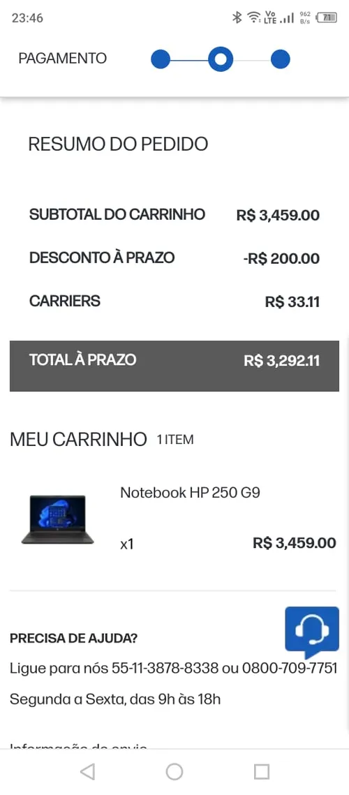 Imagem na descrição da promoção