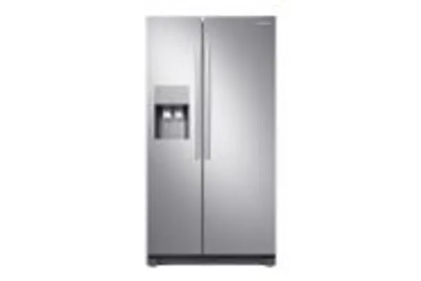 Geladeira Samsung RS50N Frost Free Side by Side com Dispenser de Água e Gelo 501L Inox Look