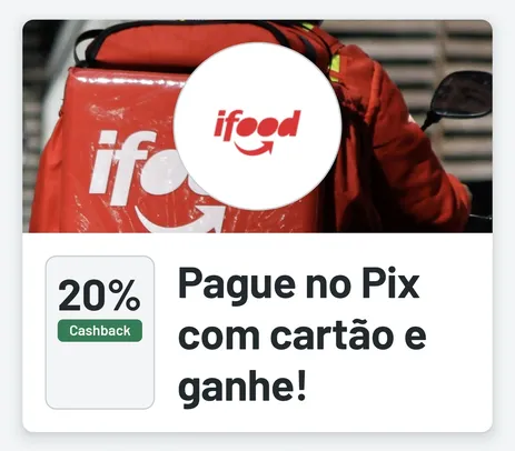 20% de cashback no iFood pagando com Recarga Pay