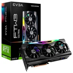 [pRIME] Placa de Vídeo EVGA GeForce RTX 3080 Ti FTW3 ULTRA GAMING LHR, 12GB GDDR6X, ARGB LED, Metal Backplat