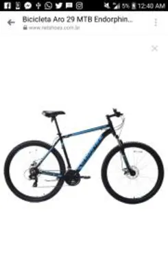 Bicicleta Aro 29 MTB Endorphine 4.3 - 2018 - Preto e Azul - R$810