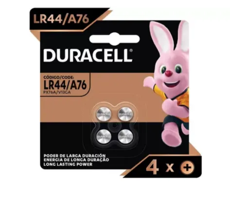 Duracell Bateria Alcalina Moeda LR 44 / A76 - 4 UND