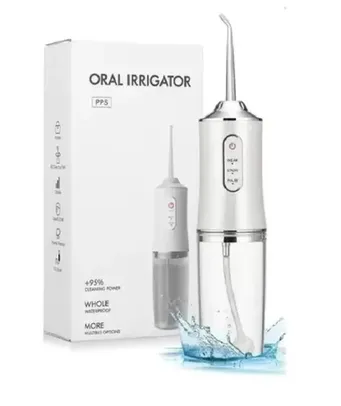 Jato D Água Irrigador Limpador Bocal Dental Dentes Gengiva Oral Recarregável USB 220ml com 4 Bicos