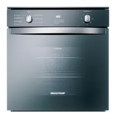 Forno de Embutir Elétrico Brastemp 84 Litros Cor Inox Espelhado com Convecção e Timer Touch - BOC84A