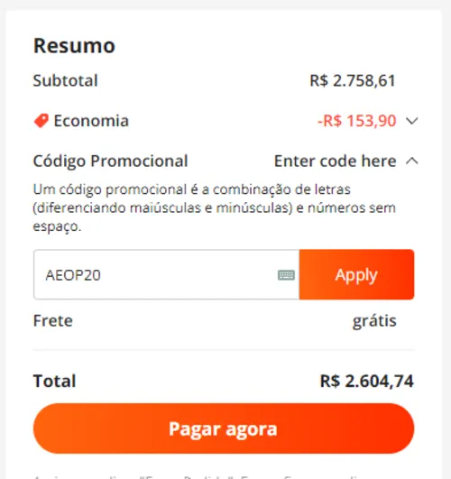 Imagem na descrição da promoção