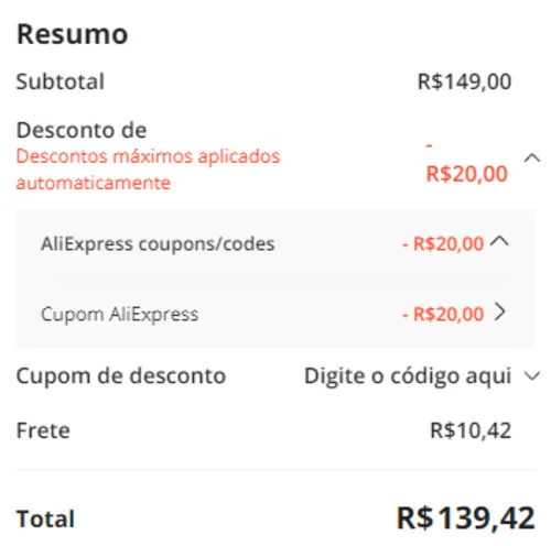 Imagem na descrição da promoção