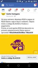 [Primeiro uso][Shell Box] R$30 OFF no primeiro abastecimento