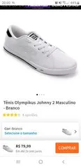 Tênis Olympikus Johnny 2 Masculino Preto e Branco