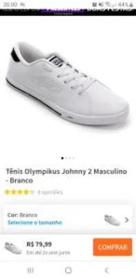 Tênis Olympikus Johnny 2 Masculino Preto e Branco