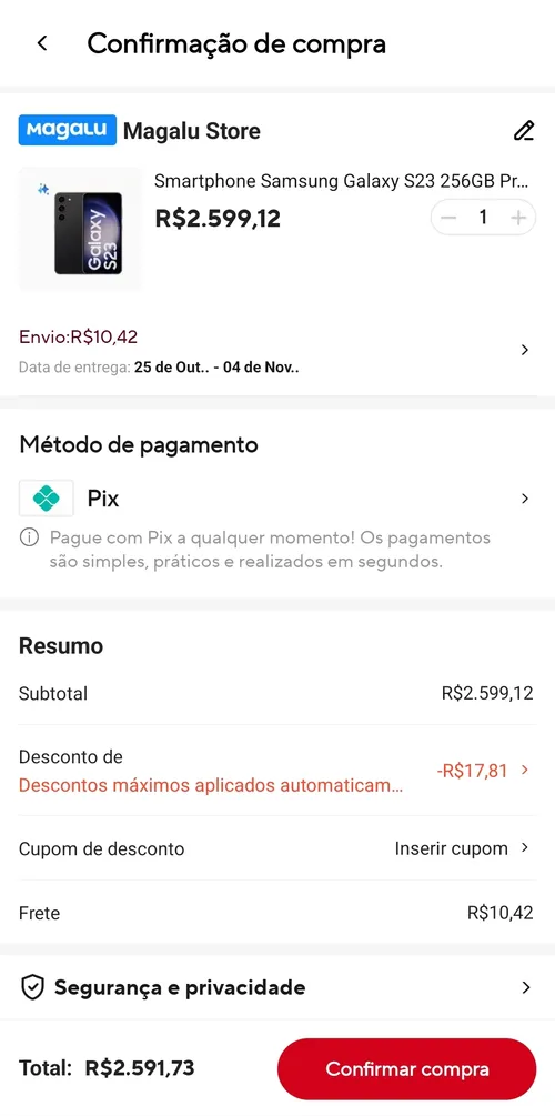 Imagem na descrição da promoção