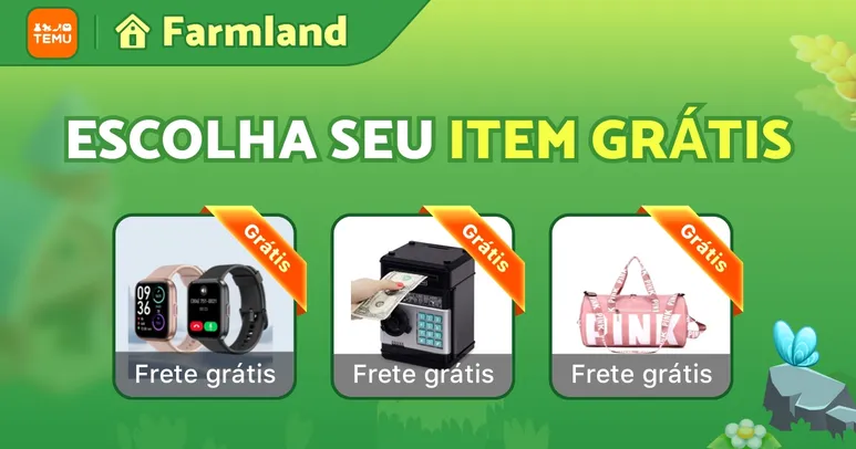 Ganhe 2 produtos de graça na TEMU