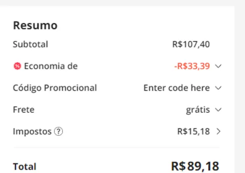 Imagem na descrição da promoção