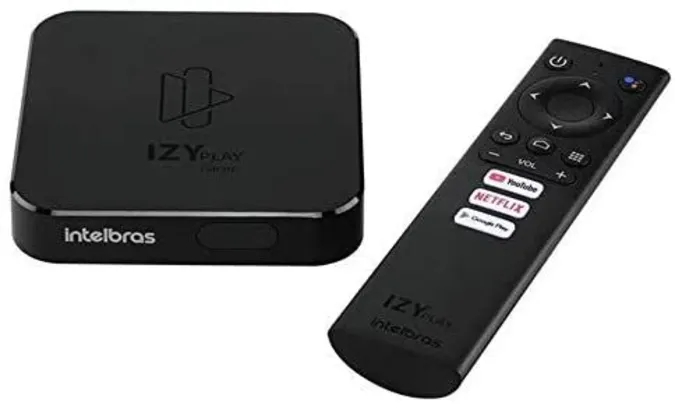 (Prime) SMART BOX ANDROID TV IZY PLAY, intelbras, Preto | R$249