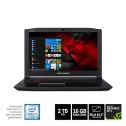 Acaba Hoje! Notebook Acer Predator Helios 300 G3-572-75l9 - R$5099