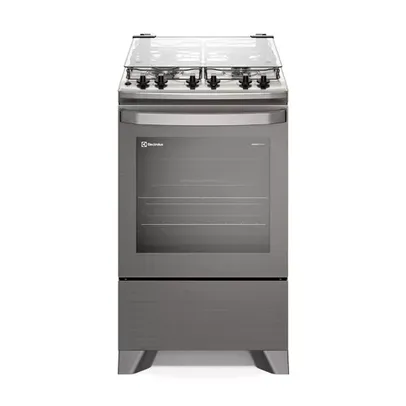 Fogão 4 bocas Electrolux Cinza Experience com Mesa Inox, Timer e PerfectCook360 (FE4TC) - Bivolt