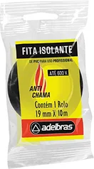 [Prime] Fita Isolante Anti Chama, 19mmX10mts, Adelbras | Mín 3 | R$2,32 cada