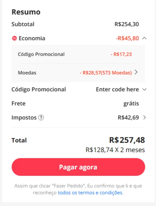 Imagem na descrição da promoção