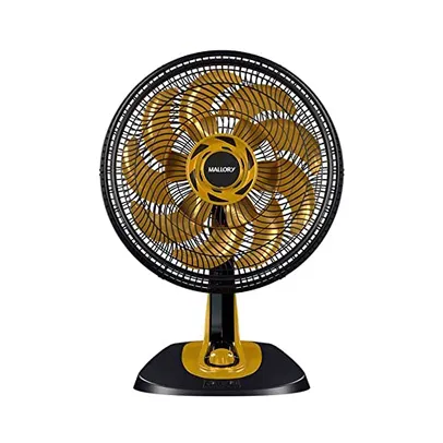 [Missão 159] Ventilador de Mesa, Neo Air 15, Preto/Dourado, 110v, Mallory