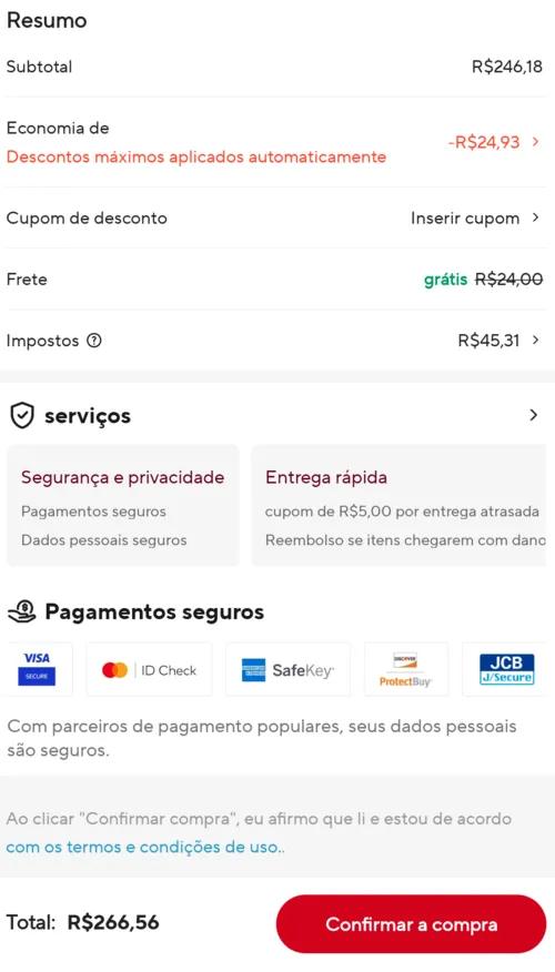 Imagem na descrição da promoção