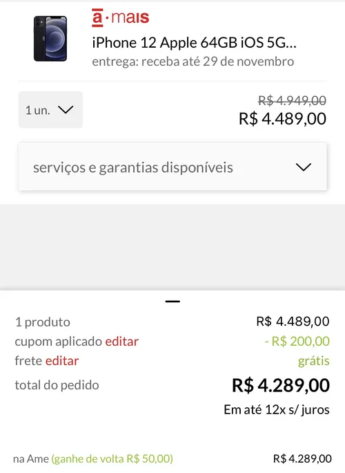 Imagem na descrição da promoção