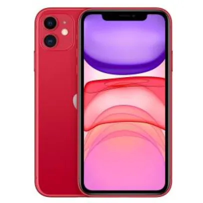 [ATÉ 12X S/ JUROS] iPhone 11 64GB Vermelho iOS 4G Wi-Fi Câmera 12MP - Apple