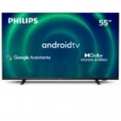 Smart TV Philips 55 4K UHD LED 55PUG7406/78 Dolby Vision e Dolby Atmos Android